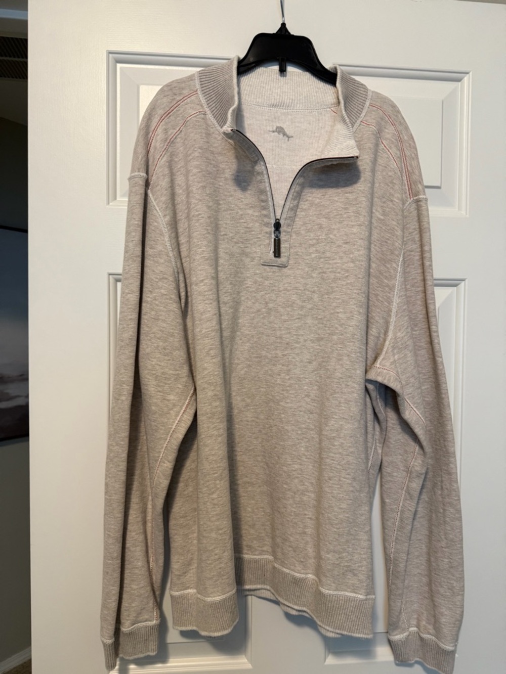 Men's Tommy bahama Quarter-Zip Pullover Sweater - Light Beige size XL
